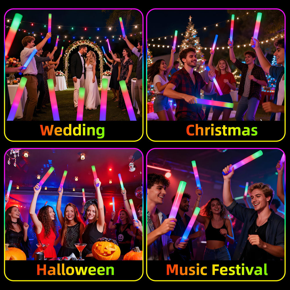 LED foam glow sticks multi‑party usage scenarios