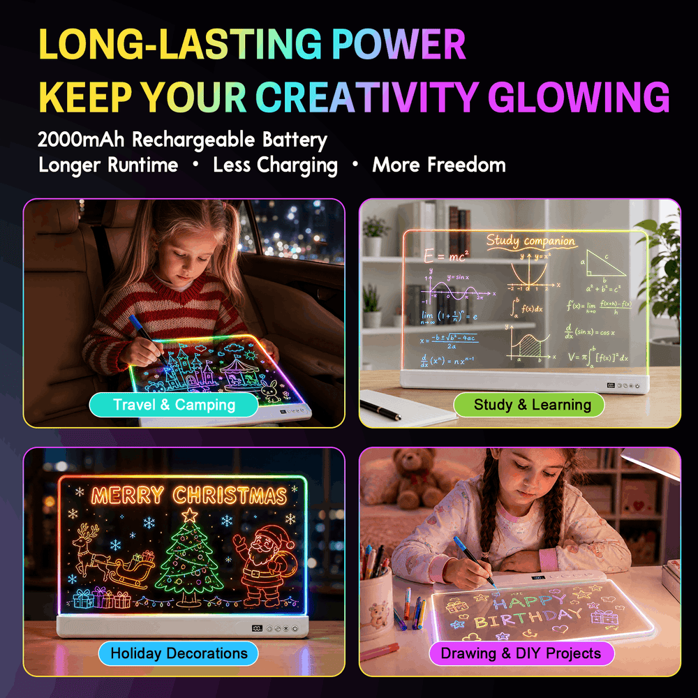 rechargeable light-up drawing tablet